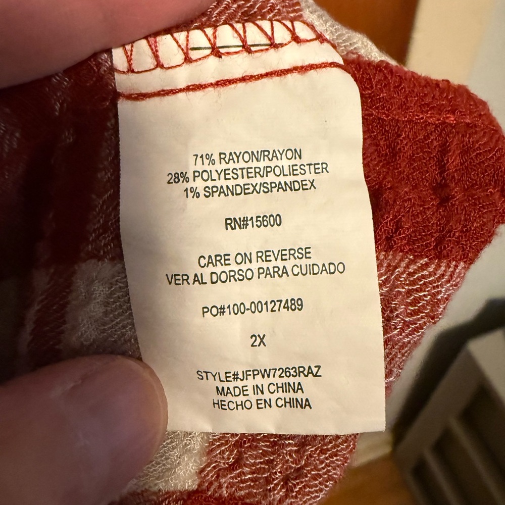 Plaid Split Neck Top - Picture 8 of 11